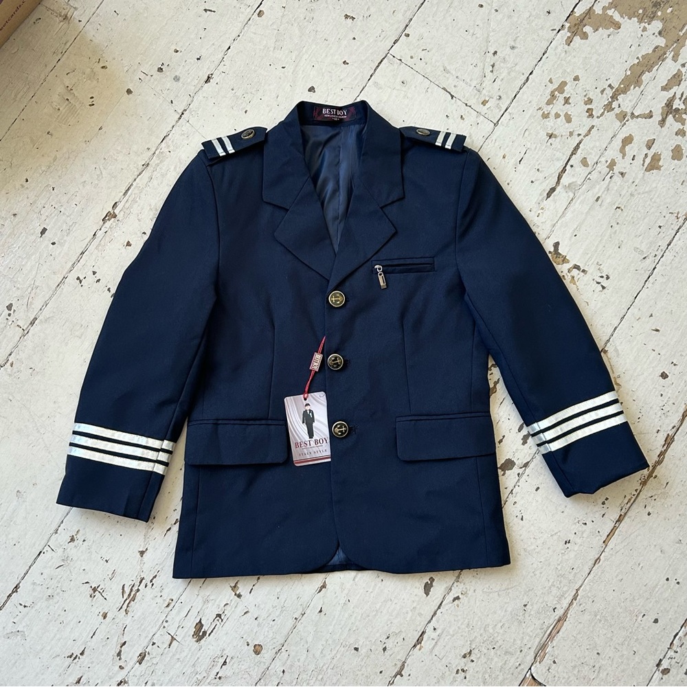Best Boy Nautical Navy Italy Style Formal Suit Jacket Costume